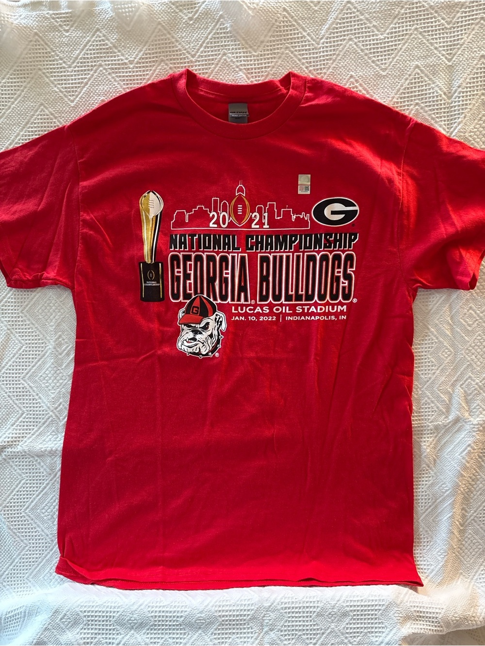Gildan Red Georgia Bulldogs 2021 National Championship Graphic Tee